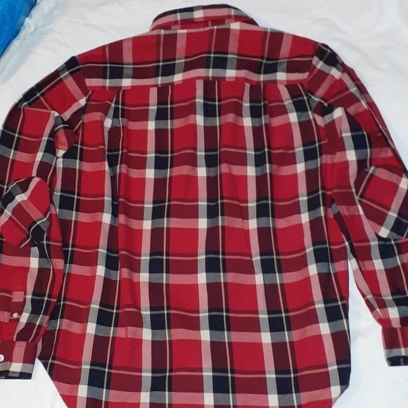 Five Four Plaid Button Up Shirt Elbow Patches XL - Picture 8 of 9